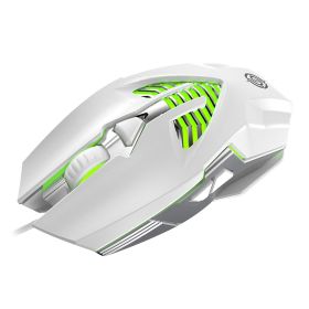 Office Gaming Computer Usb Wired Mouse (Option: Q1 silver white 6D)