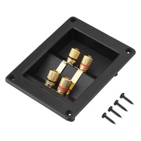 4 Copper Binding Post Terminal Cable Connector Speaker Terminal Box Acoustic Components (Option: as picture)