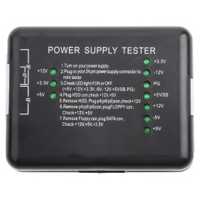 Power Supply Tester Checker 20/24 Pin HDD SATA FLOPPY for Computer (Option: as picture)