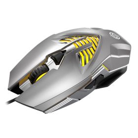 Office Gaming Computer Usb Wired Mouse (Option: Q1 silver grey 6D)