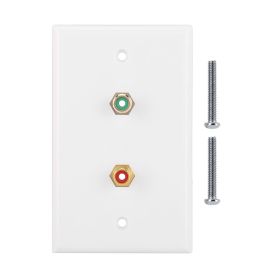 Multi Functional 2 RCA Interfaces Wall Plate Panel for Office Building (Option: as picture)