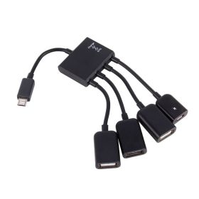 4 Port Micro USB Host OTG Hub Adapter Cable for Android Tablet Smartphone (Option: as picture)