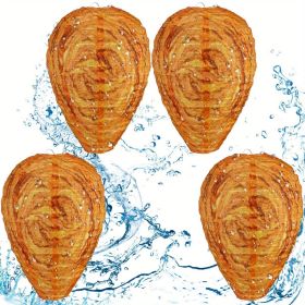 1pc/4pcs Waterproof Wasp Nest Decoy Safe Hanging Wasp Deterrent (Quantity: 4pcs Orange)