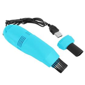 KQ01 Vacuum Cleaner For Small Crevices Cleaning USB Rechargeable Can Be Connected To The Charging Head / Mobile Power (Color: Light Blue)