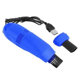 KQ01 Vacuum Cleaner For Small Crevices Cleaning USB Rechargeable Can Be Connected To The Charging Head / Mobile Power (Color: Blue)