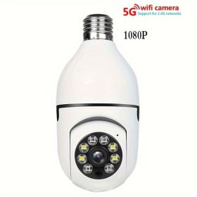 5G DualBand WiFi HD Bulb Camera Secure Home (model: E27 Camera)